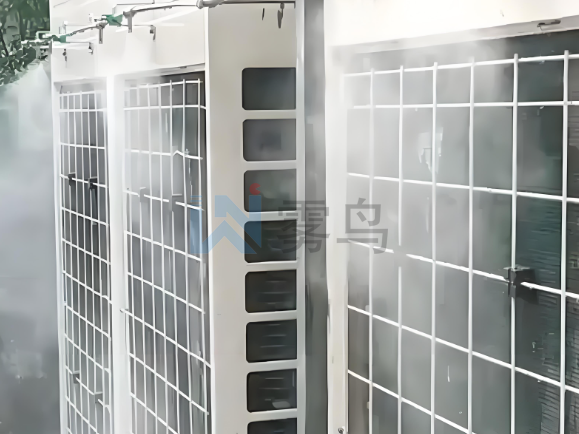 山西機房噴霧降溫節能案例分析，通信機房數據中心風冷式空調室外機噴霧降溫系統